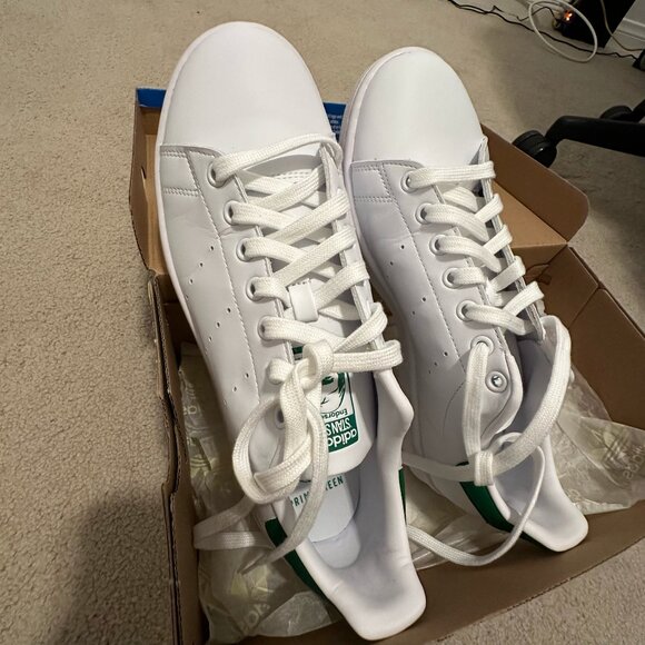 Adidas Stan Smith – White/Green – Men’s 9.5 (Worn Once) - Picture 1 of 10